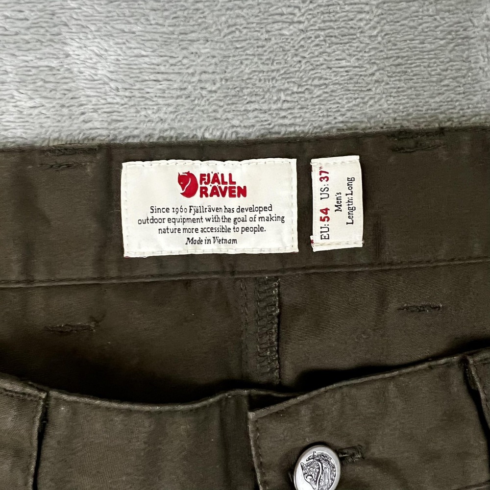 Fjallraven Vidda Pro Pants Mens 37 Long Brown Black G-1000 Hiking Cargo - Picture 2 of 16